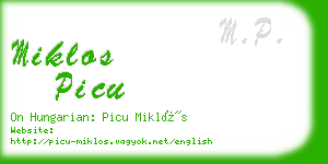 miklos picu business card